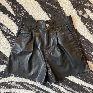 Levi’s faux leather shorts